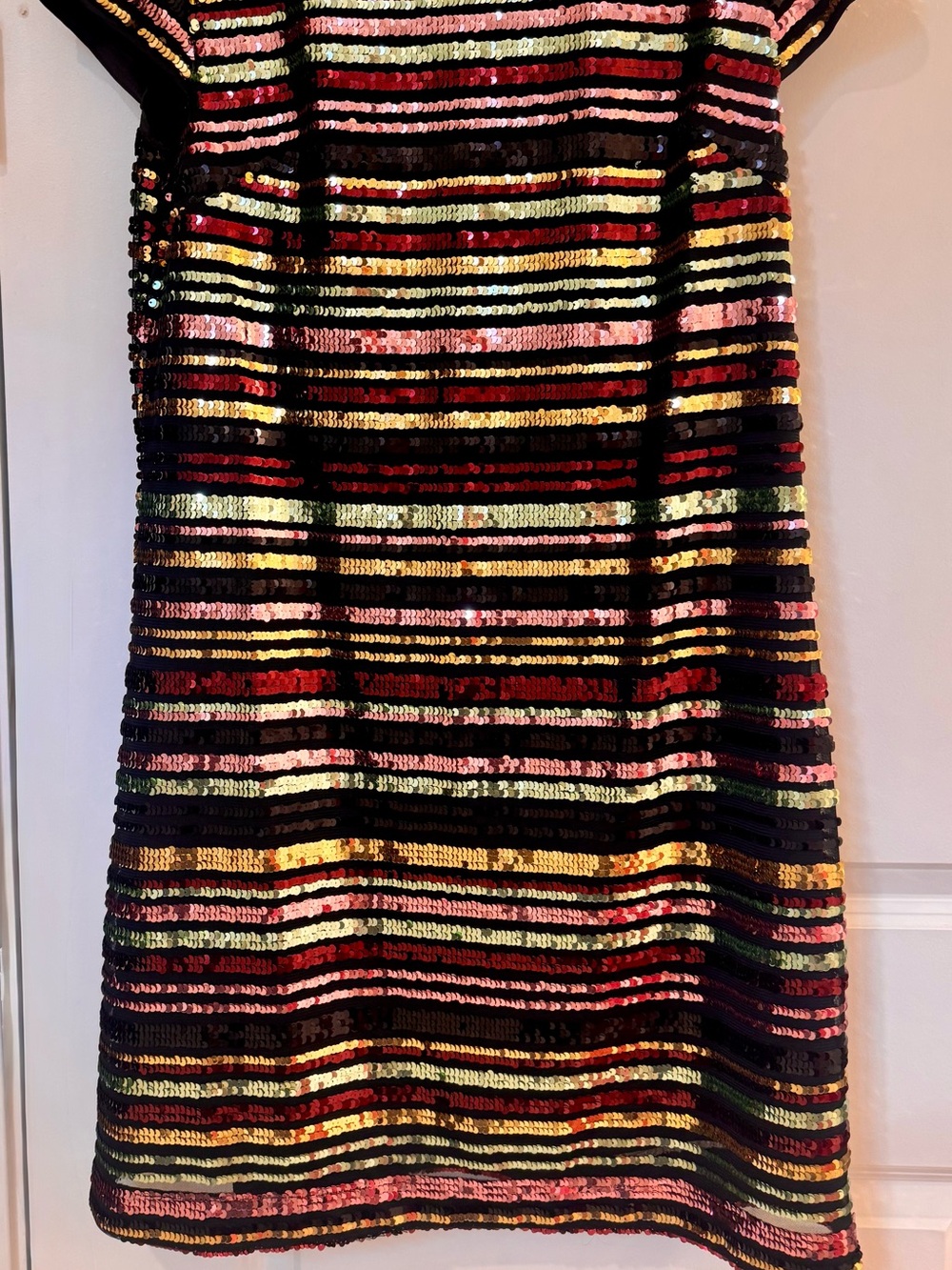 Women’s Vince Camuto Black Striped Sequin Party Dress